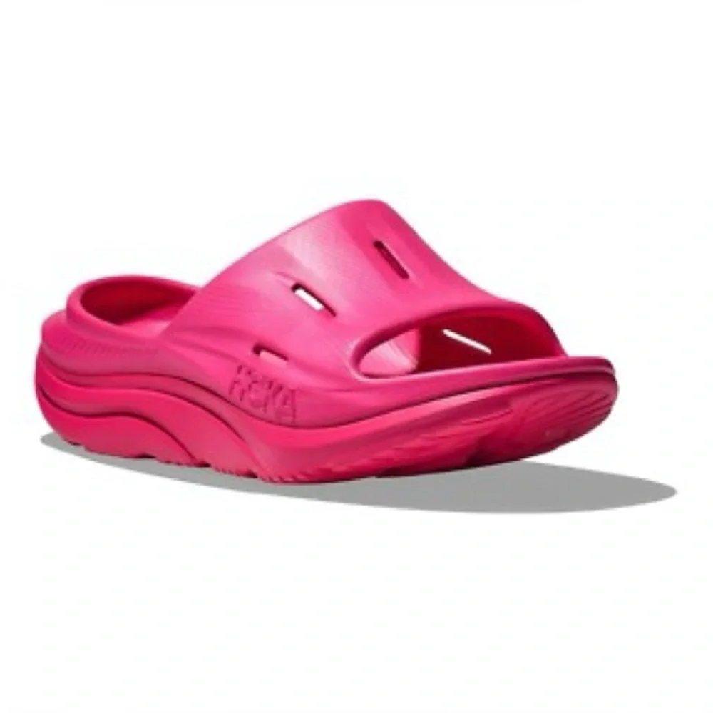 NWT Hoka Ora Recovery 3 Slides Mens Pink Slides Men’s Size 12 Women's Sz 14 - Picture 5 of 14